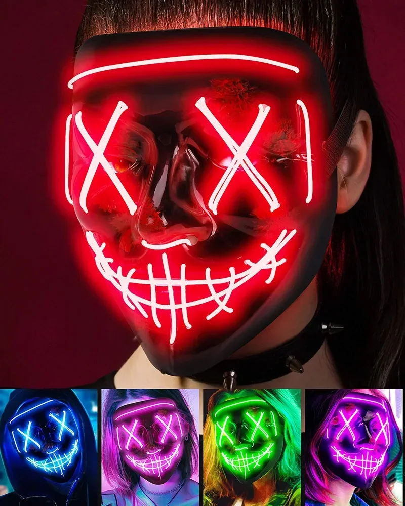 Led Purge Mask Halloween - Bar sem fio festival de música