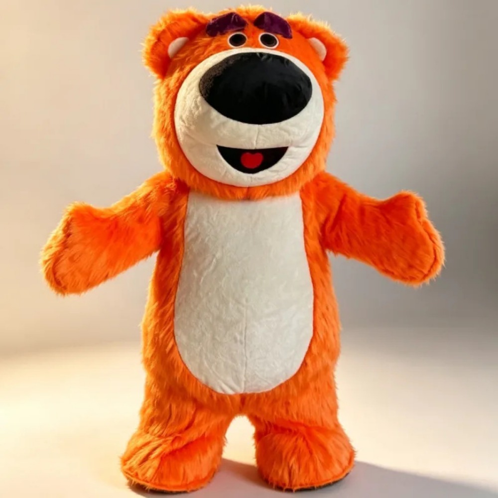 Fato de mascote de urso laranj - Costumes avaliação e preço
