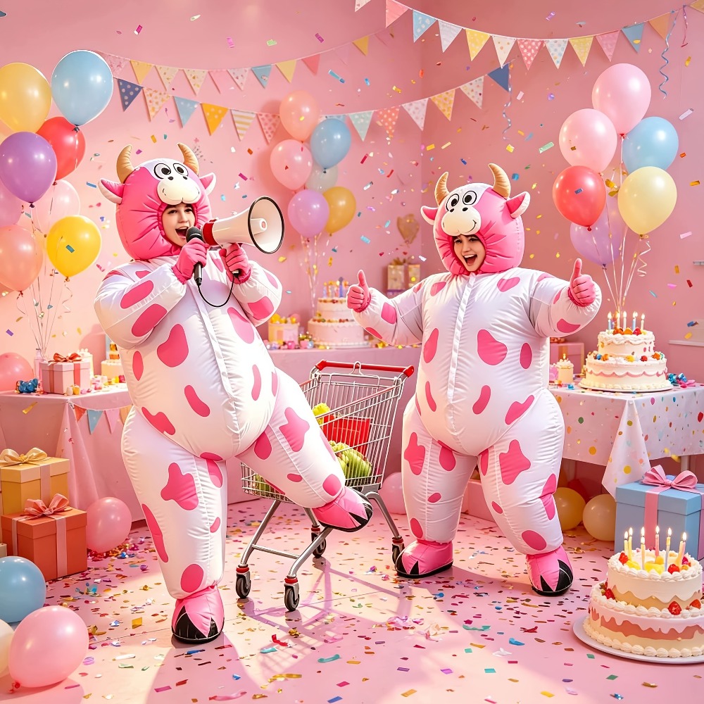 Divertido fato de vaca rosa in - Costumes avaliação e preço