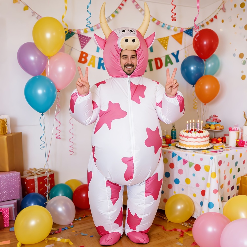 Divertido fato de vaca rosa in - Costumes avaliação e preço