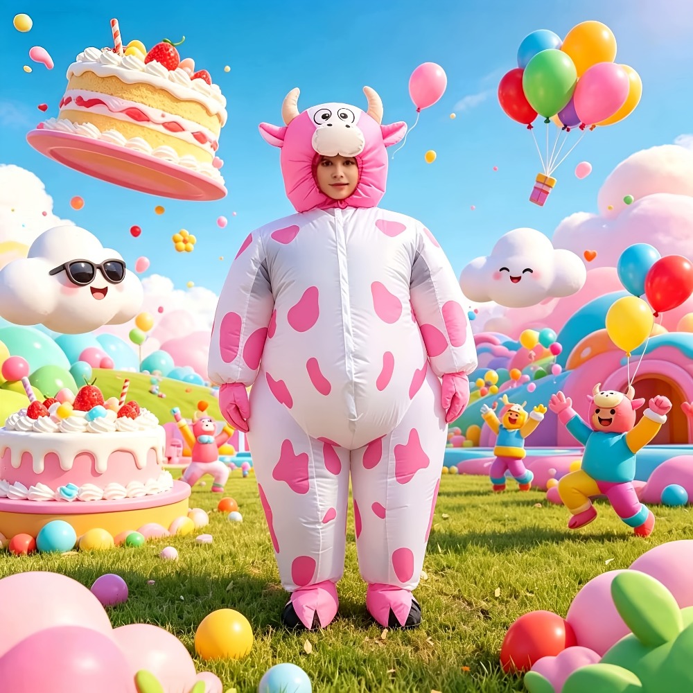 Divertido fato de vaca rosa in - Costumes avaliação e preço