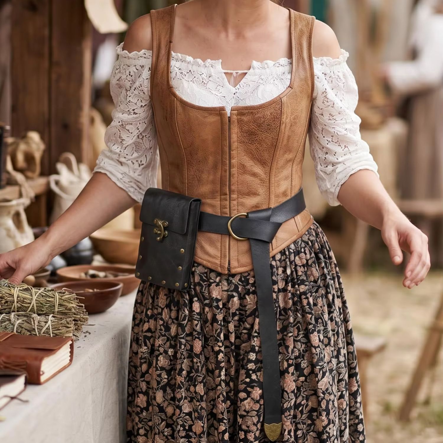 Bolsa de Cintura Medieval em C - Costumes avaliação e preço