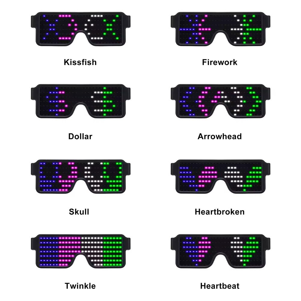 Óculos de led iluminados, ócul - Glow In The Dark Party Glasses avaliação e preço