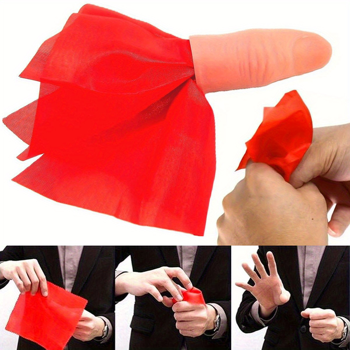 1 conjunto cachecol-vanish mag - Thumb Tip Magic Trick Set avaliação e preço