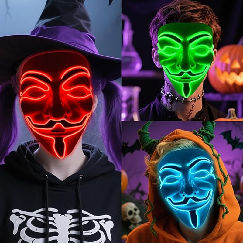 Máscara LED Vendetta para Deco - Led Purge Mask Halloween avaliação e preço
