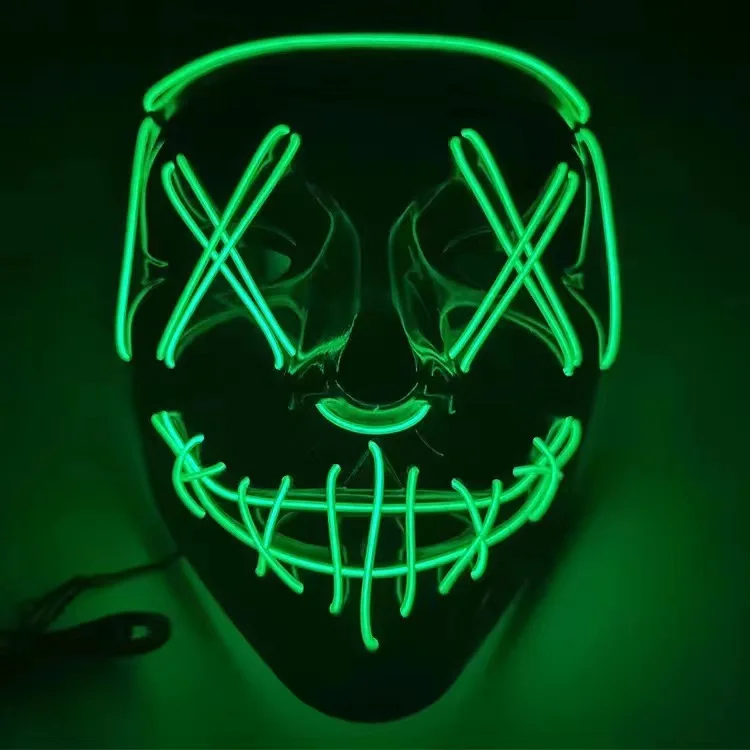Máscara Neon LED de Halloween  - Led Purge Mask Halloween avaliação e preço