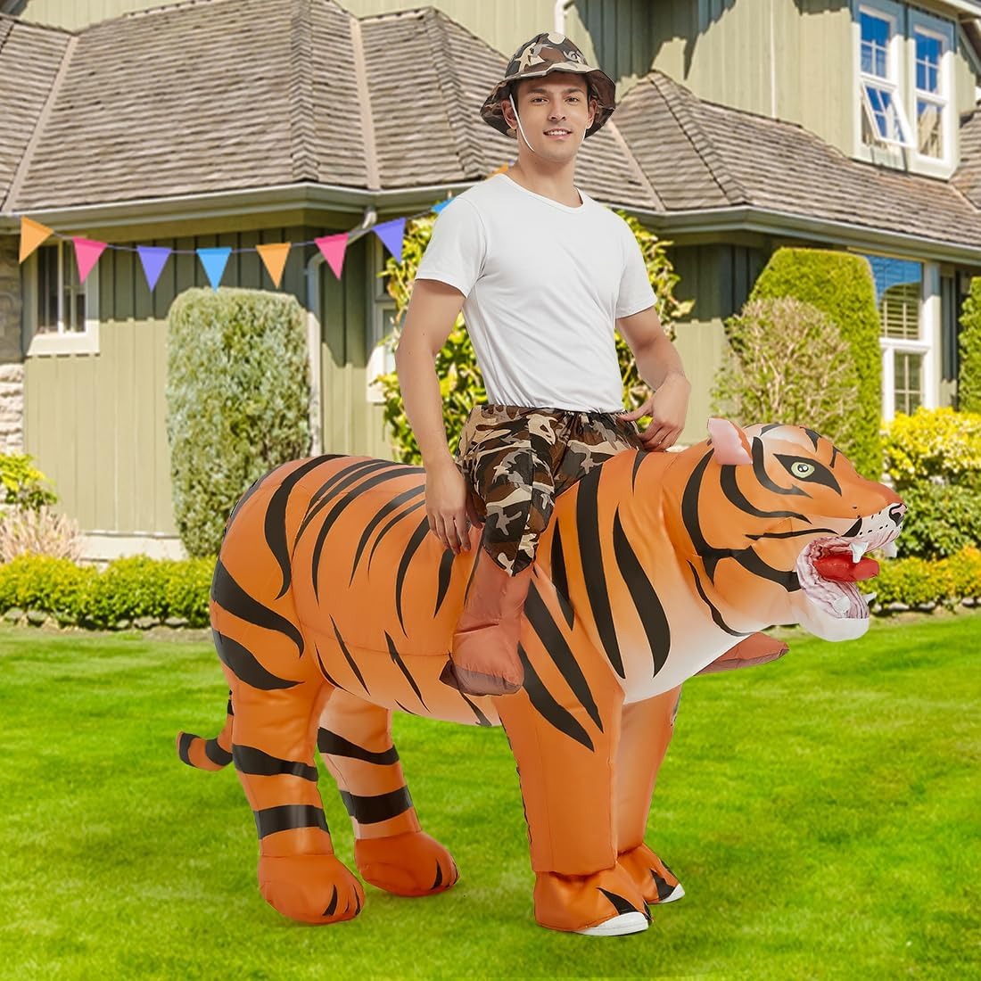 Fantasia de tigre insuflável p - Costumes avaliação e preço