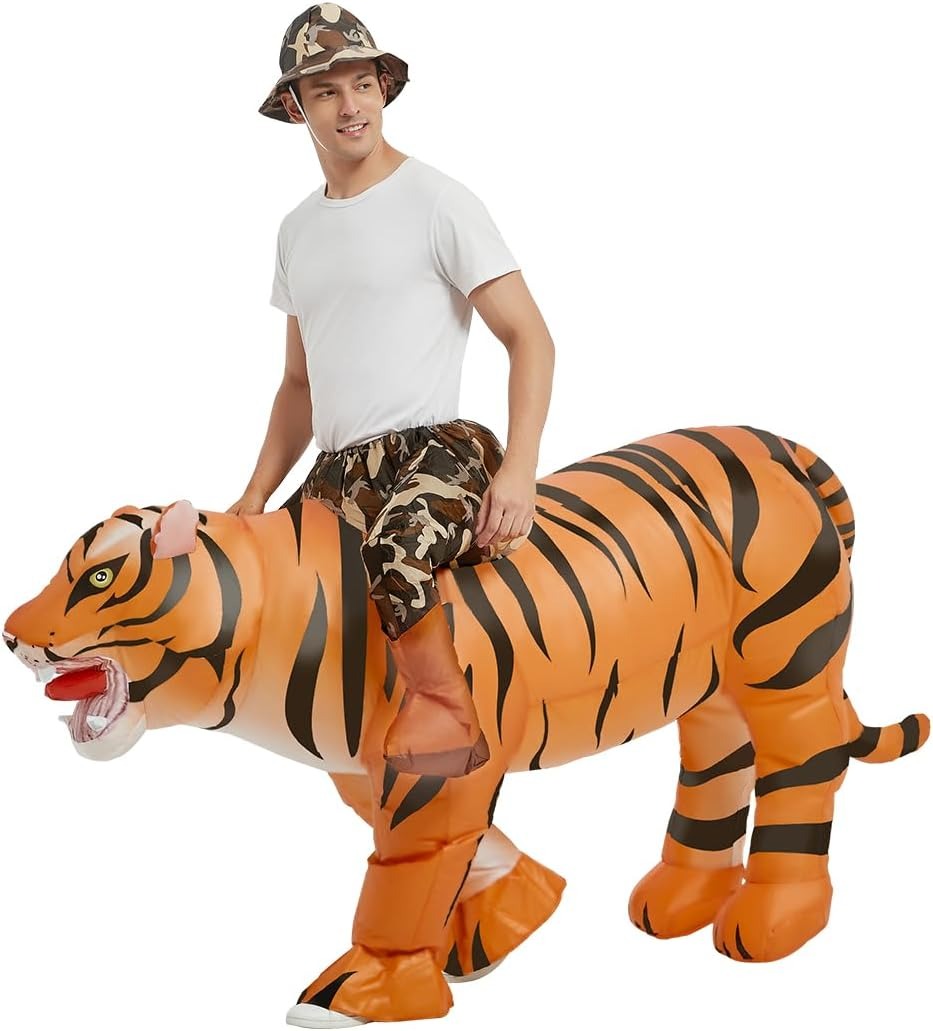 Fantasia de tigre insuflável p - Costumes avaliação e preço